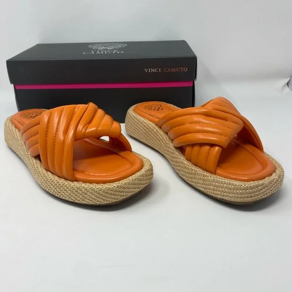 Vince Camuto slide, Apricot, Size 8, attractive, all day comfort, padded footbed - Picture 4 of 9